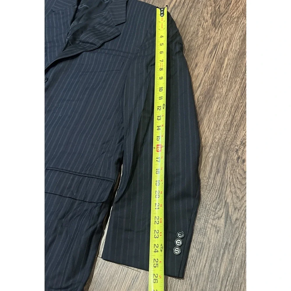 Canali Super 120s Pure Wool Men's Blazer Navy Pinstripe Size 54 Long Italy